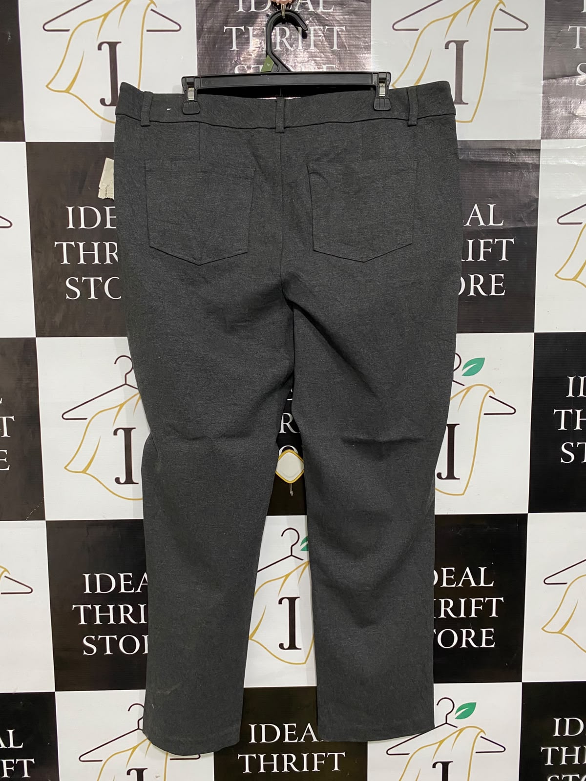 SIGNATURES SLIMMING |XXL| WAIST 38| A61| CHARCOAL GREY TAILORED TECHNICAL UTILITY TROUSERS