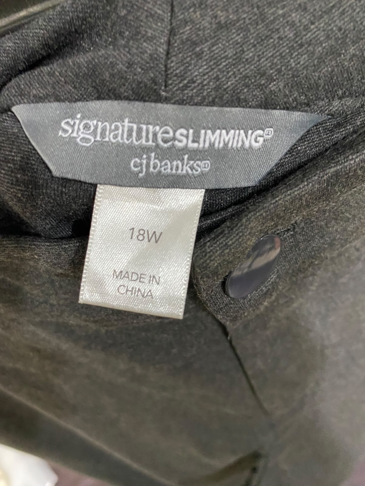 SIGNATURES SLIMMING |XXL| WAIST 38| A61| CHARCOAL GREY TAILORED TECHNICAL UTILITY TROUSERS