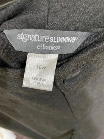 SIGNATURES SLIMMING |XXL| WAIST 38| A61| CHARCOAL GREY TAILORED TECHNICAL UTILITY TROUSERS