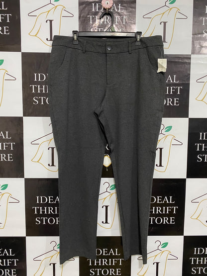 SIGNATURES SLIMMING |XXL| WAIST 38| A61| CHARCOAL GREY TAILORED TECHNICAL UTILITY TROUSERS