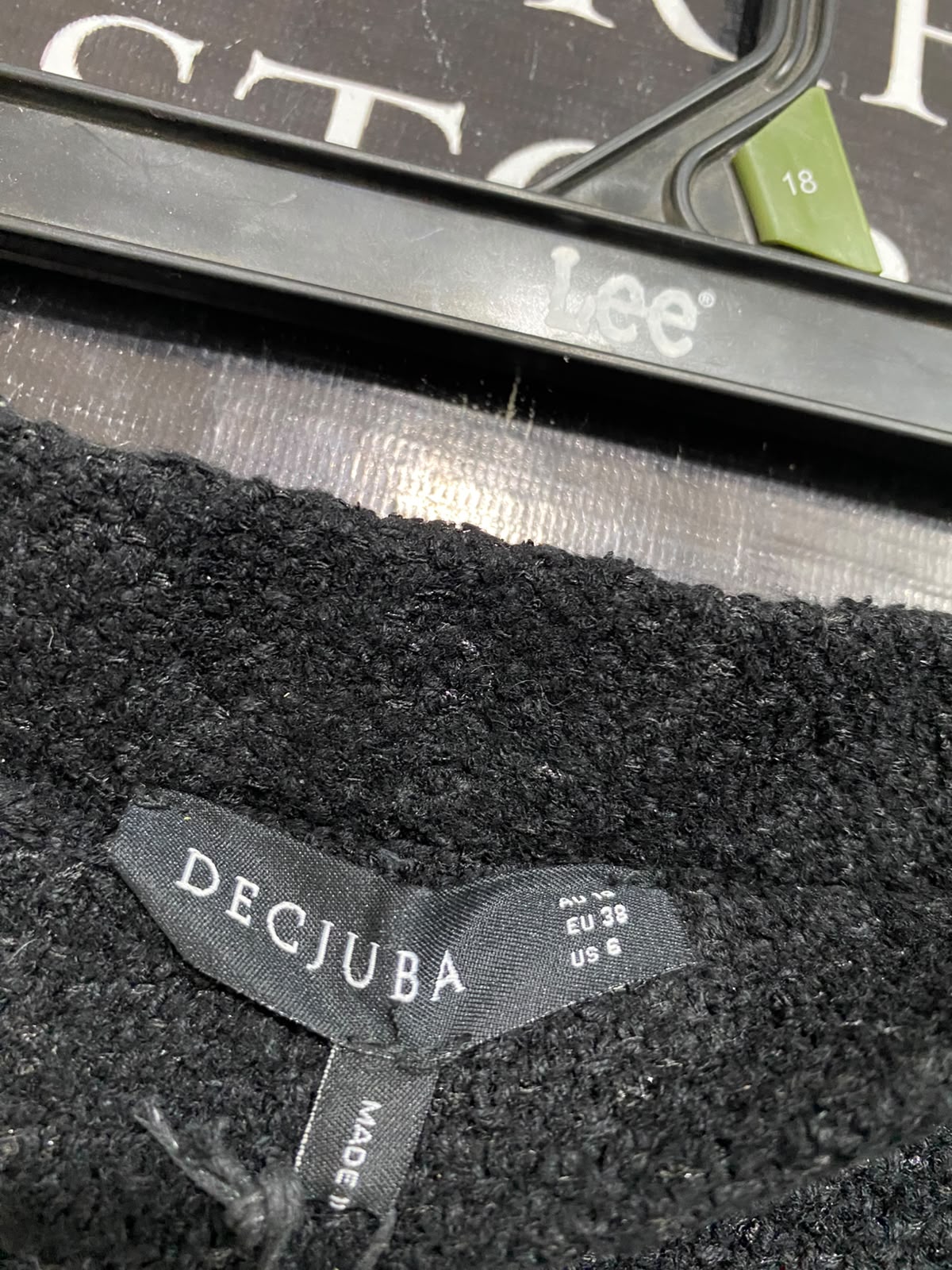 DECJUBA |S|WAIST 30| A61| BLACK TWEED TECHNICAL UTILITY MINI SKIRT
