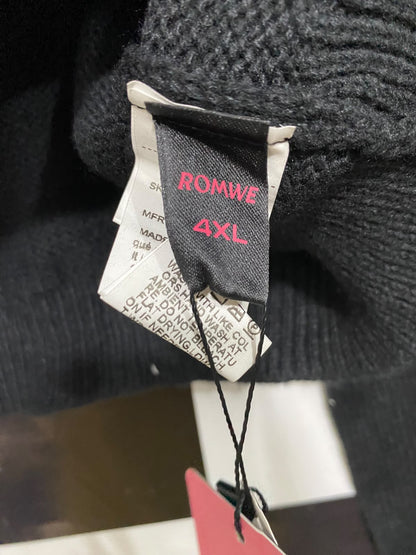 ROMWE |XL| BUST 24| A61| BLACK EMBROIDERED MOTIF CROPPED TECHNICAL UTILITY CARDIGAN