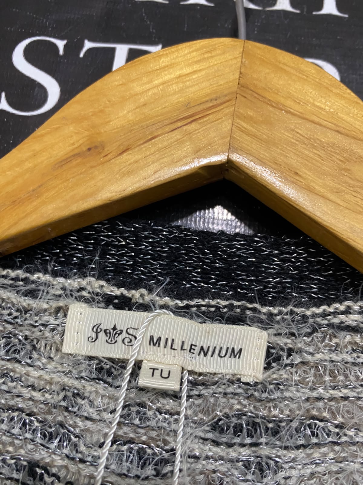 MILLENIUM |XL| BUST 23| A61| GREY AND BLACK MARLED OPEN-FRONT TECHNICAL UTILITY CARDIGAN