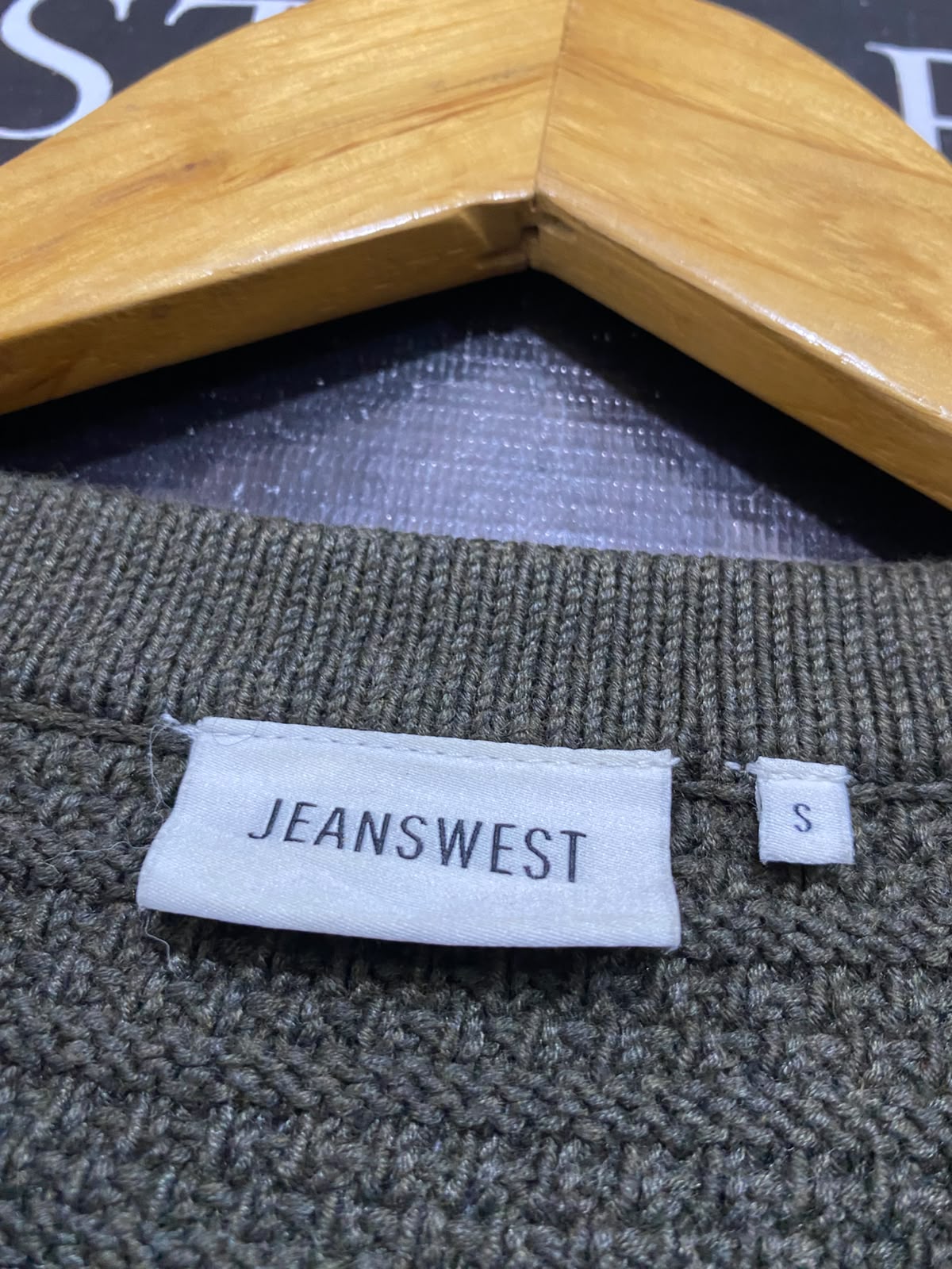 JEANS WEST |S| BUST 20| A61| OLIVE GREEN TEXTURED TECHNICAL UTILITY CARDIGAN