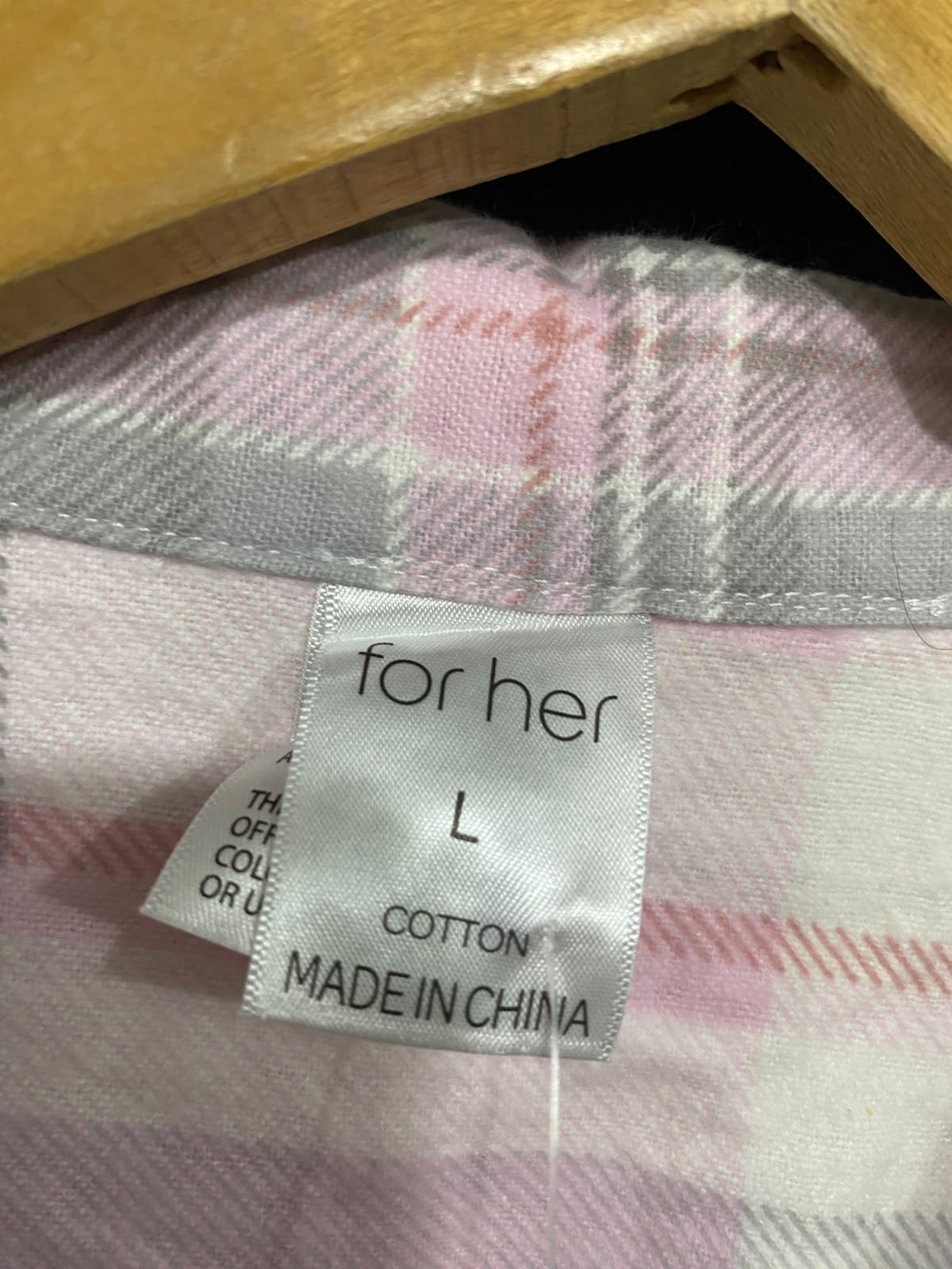 FOR HER |L| A61| PINK AND GREY PLAID PATTERNED TECHNICAL UTILITY LOUNGE SET