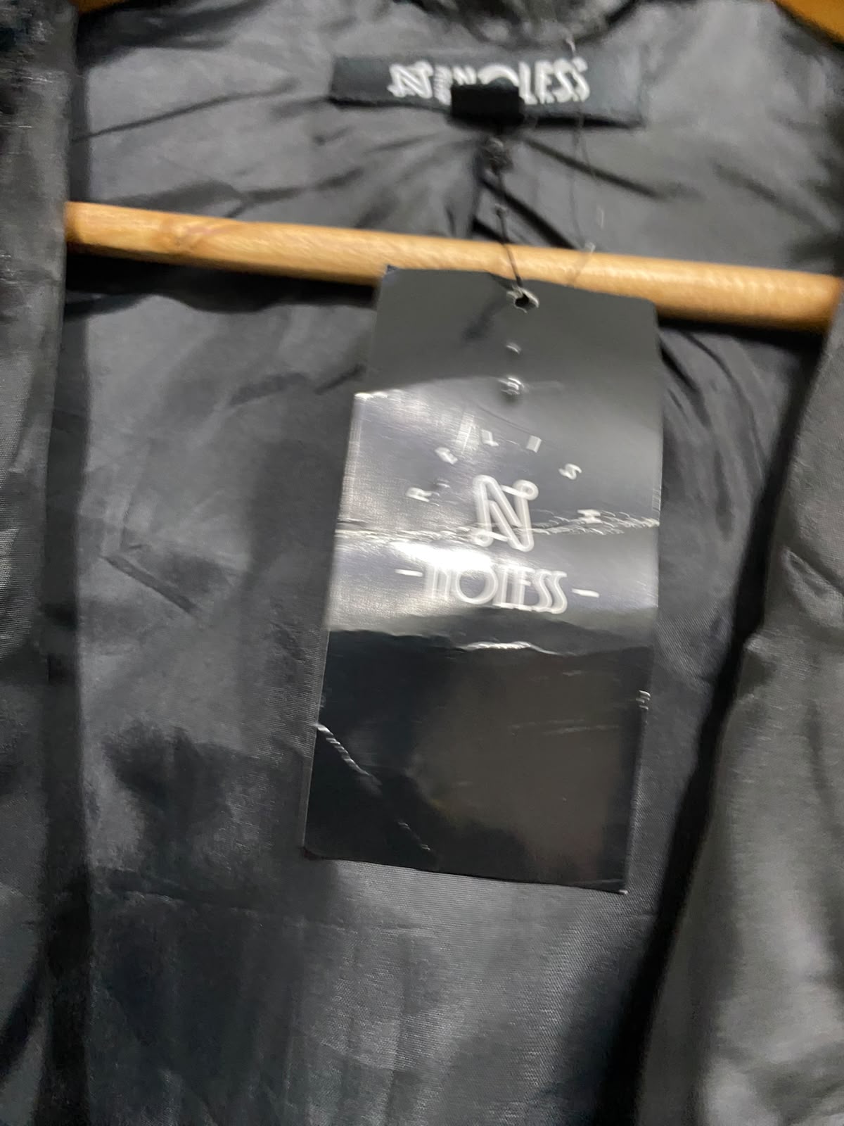 NOLESS |S| BUST 21| A61| BLACK FAUX-FUR PLUSH TECHNICAL UTILITY JACKET