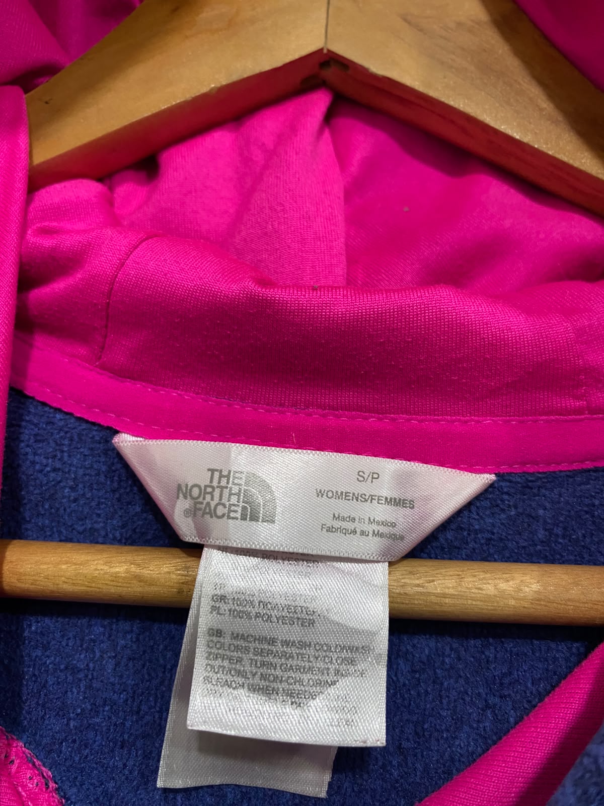 THE NORTH FACE |S| BUST 18| A61| HEATHER BLUE AND PINK TECHNICAL UTILITY HOODIE