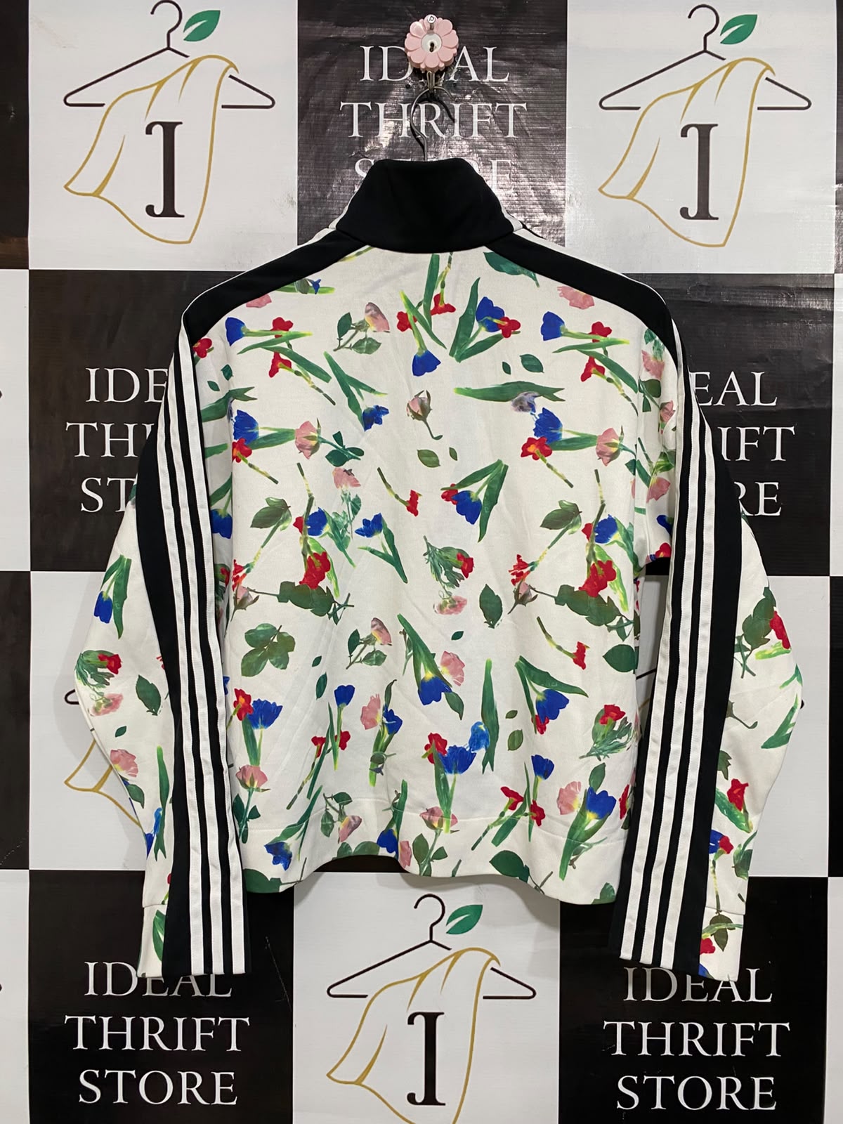 ADIDAS |M| BUST 22| A61| FLORAL PRINT TRACK JACKET TECHNICAL UTILITY OUTERWEAR