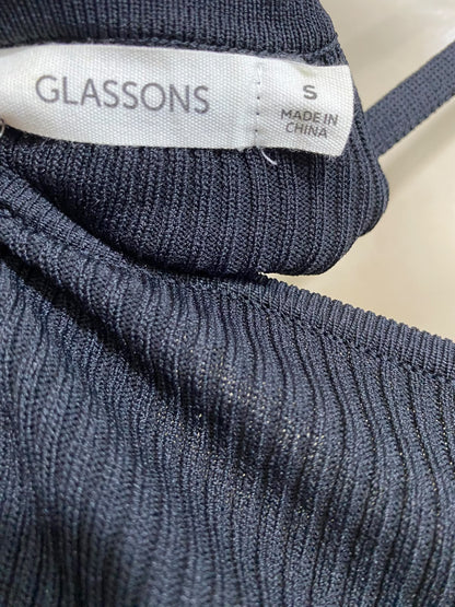 GLASSONS |S| BUST 15| A61| BLACK RIBBED CAMI MIDI DRESS TECHNICAL UTILITY MAXI