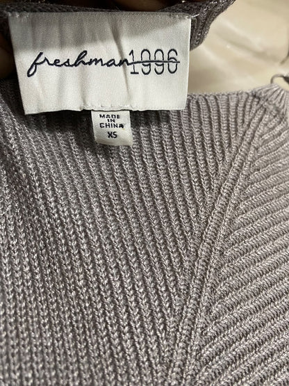 FRESHMAN |XS| BUST 14| A61| GREY METALLIC RIBBED CAMI TECHNICAL UTILITY MAXI DRESS
