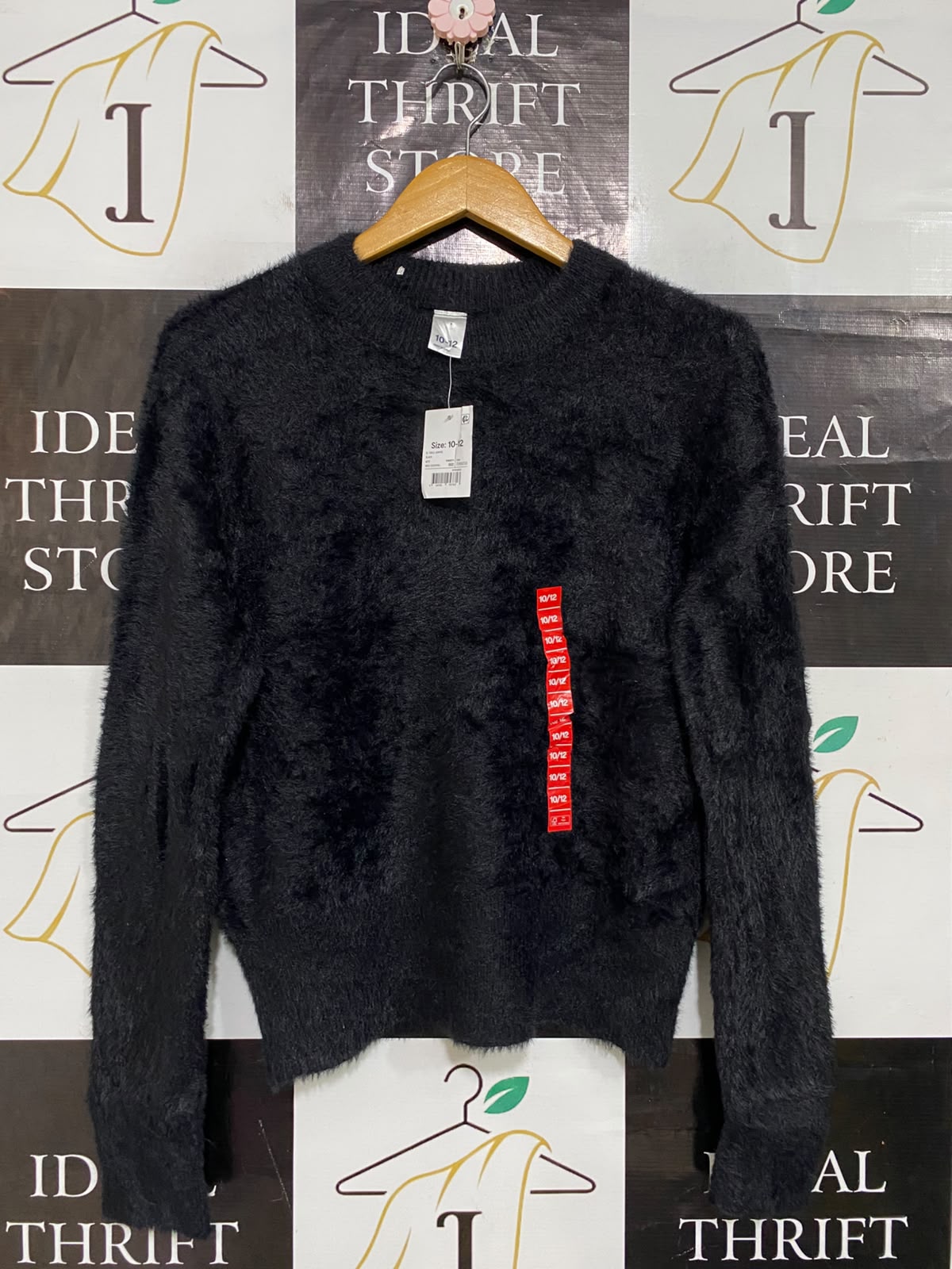 ANKO |M| BUST 19| A61| BLACK FLUFFY TEXTURED TECHNICAL UTILITY SWEATER