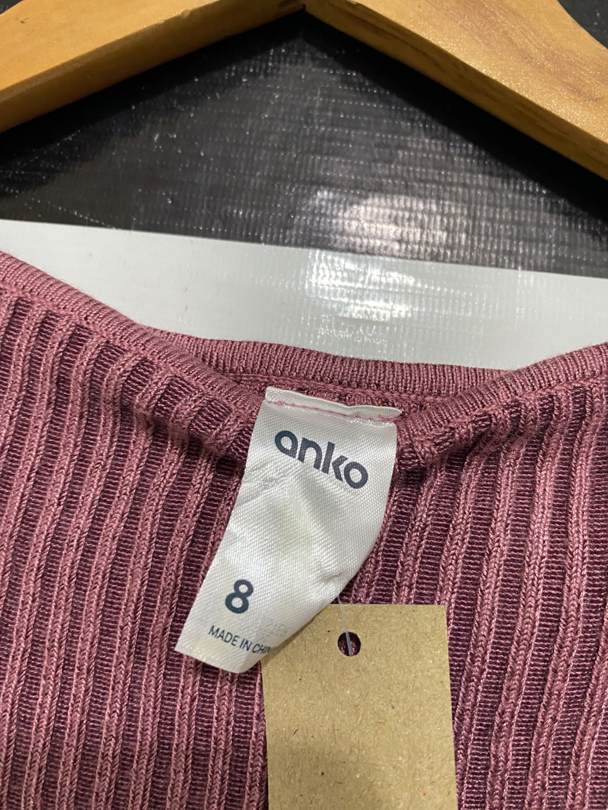 ANKO |S| BUST 13| A61| MAUVE RIBBED LONG-SLEEVE TECHNICAL UTILITY MIDI DRESS