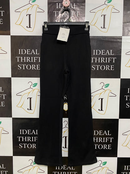 LIAN YI |XS| WAIST 24| A60| BLACK HIGH-WAISTED FLARED TECHNICAL UTILITY PANTS