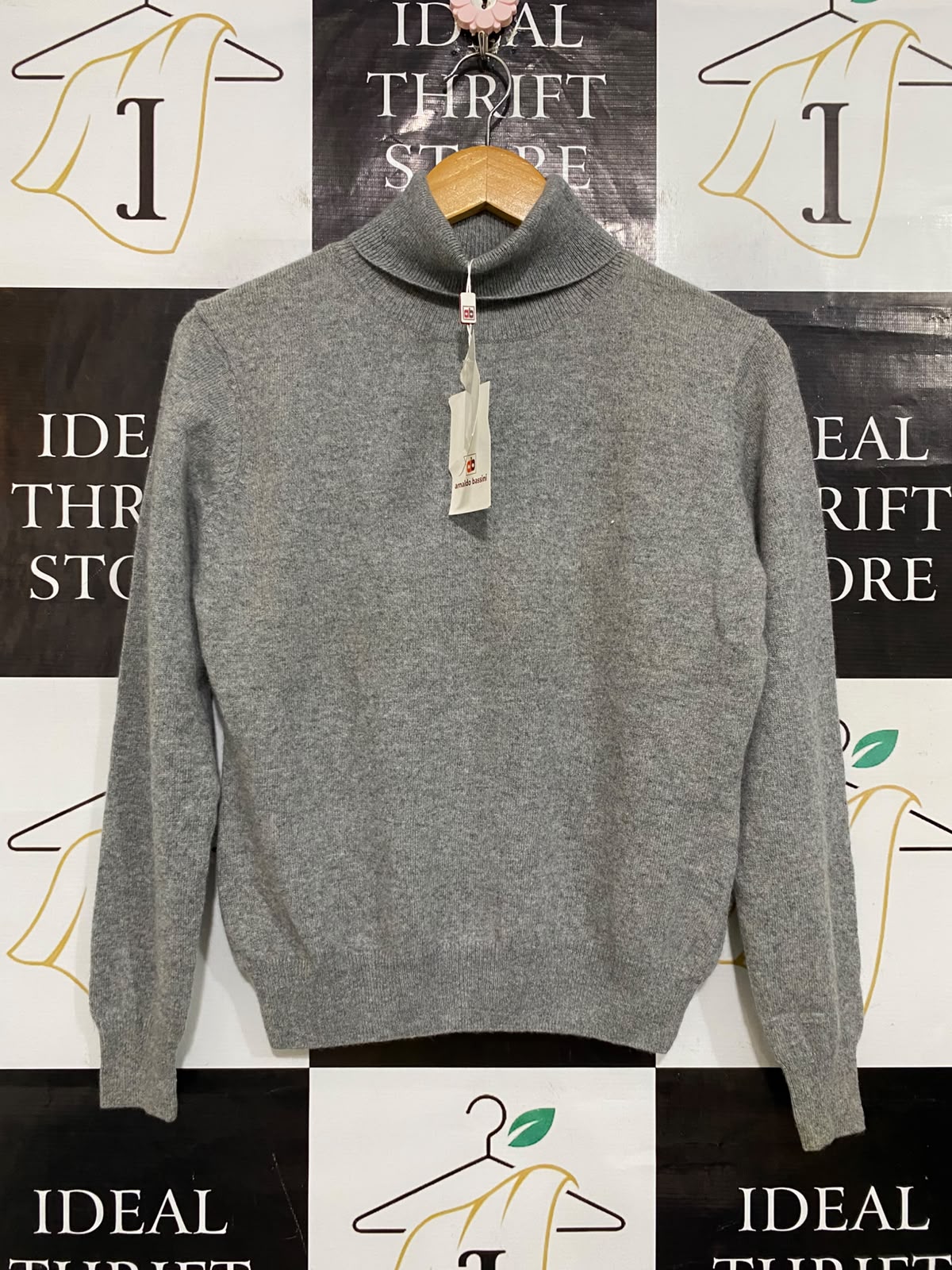 ARNALDO BASSINI |M| BUST 19| A60| GREY TURTLENECK TECHNICAL UTILITY SWEATER