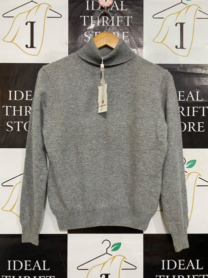 ARNALDO BASSINI |M| BUST 19| A60| GREY TURTLENECK TECHNICAL UTILITY SWEATER
