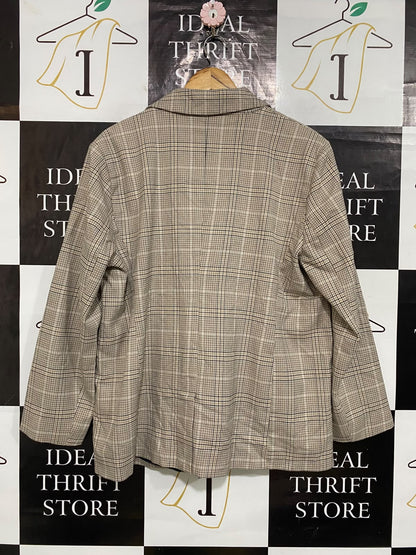 TOKITO |L| BUST 22| A60| PLAID TAILORED TECHNICAL UTILITY BLAZER