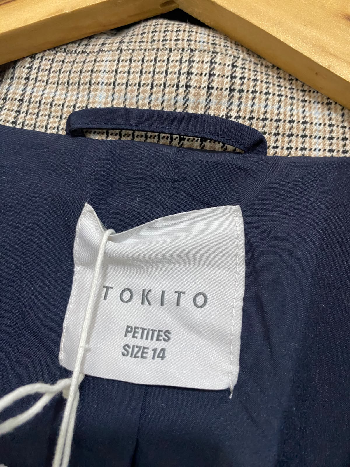 TOKITO |L| BUST 22| A60| PLAID TAILORED TECHNICAL UTILITY BLAZER