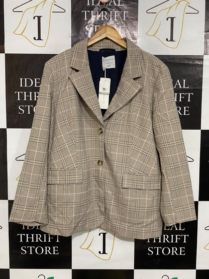 TOKITO |L| BUST 22| A60| PLAID TAILORED TECHNICAL UTILITY BLAZER