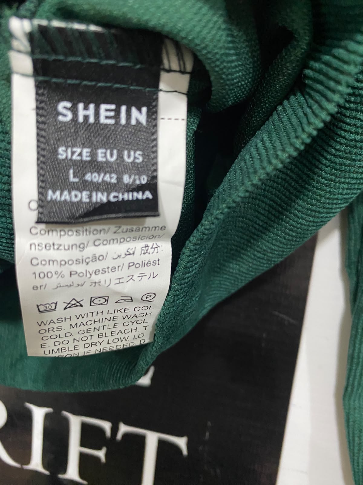 SHEIN |L| A60| EMERALD GREEN SUEDE-FINISH TWO-PIECE TECHNICAL UTILITY SET