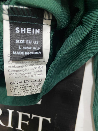 SHEIN |L| A60| EMERALD GREEN SUEDE-FINISH TWO-PIECE TECHNICAL UTILITY SET