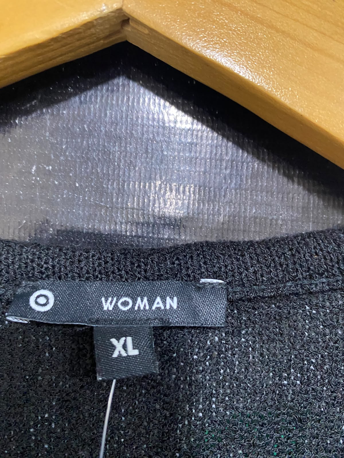 TARGET ACTIVE |XL| BUST 23| A60| BLACK OVERSIZED CREW-NECK THREE-QUARTER SLEEVE TECHNICAL UTILITY SWEATER