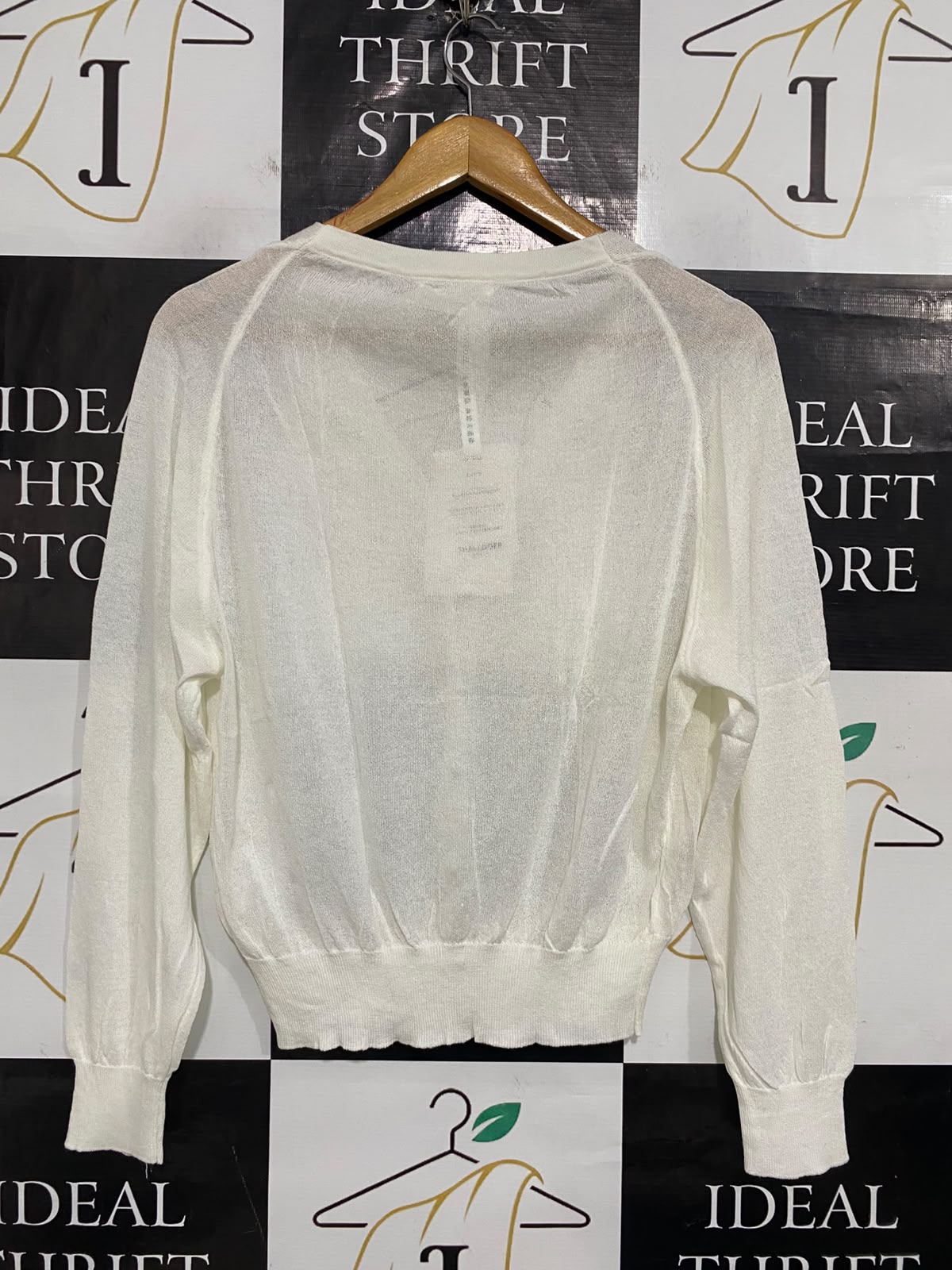 SHALLDOER |M| BUST 19| A60| WHITE V-NECK BUTTON-UP TECHNICAL UTILITY CARDIGAN
