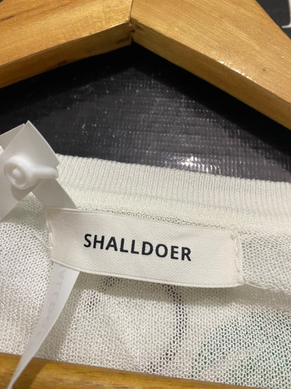 SHALLDOER |M| BUST 19| A60| WHITE V-NECK BUTTON-UP TECHNICAL UTILITY CARDIGAN