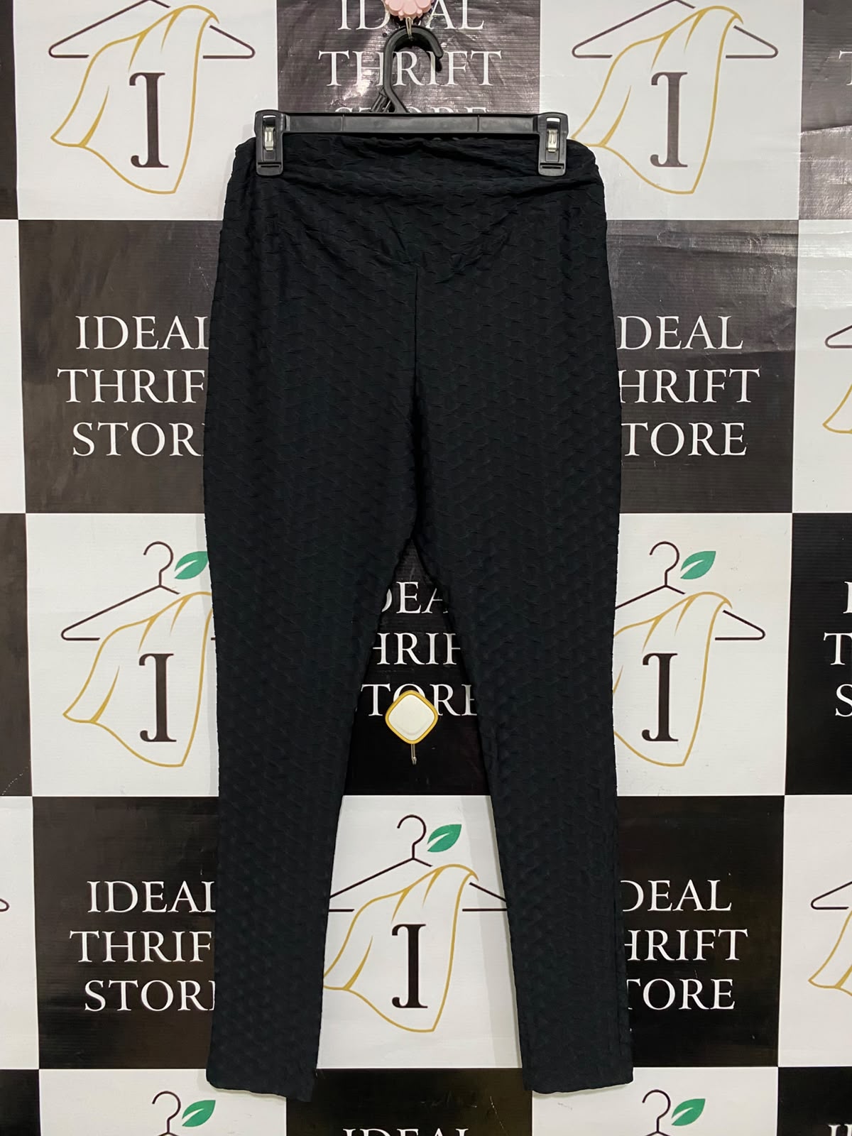 RIVER ISLAND |M| WAIST 28| A60| BLACK TEXTURED HIGH-WAISTED TECHNICAL UTILITY LEGGINGS