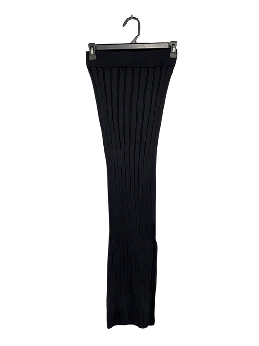 SHOWPO |XS| WAIST 24| A61| BLACK RIBBED KNIT TECHNICAL UTILITY MIDI SKIRT