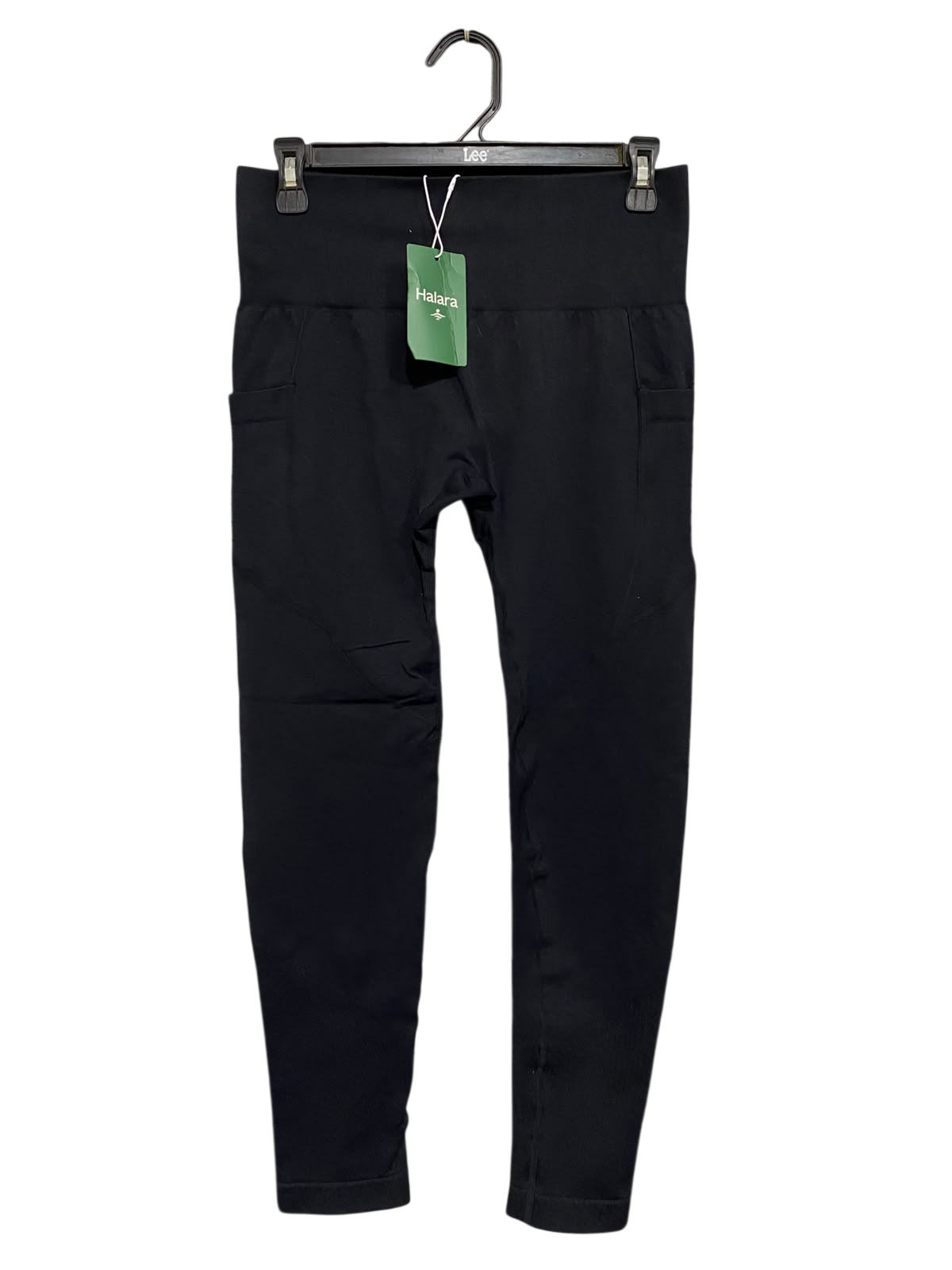 HALARA |L| WAIST 28| A61| BLACK HIGH-WAISTED TECHNICAL UTILITY LEGGINGS