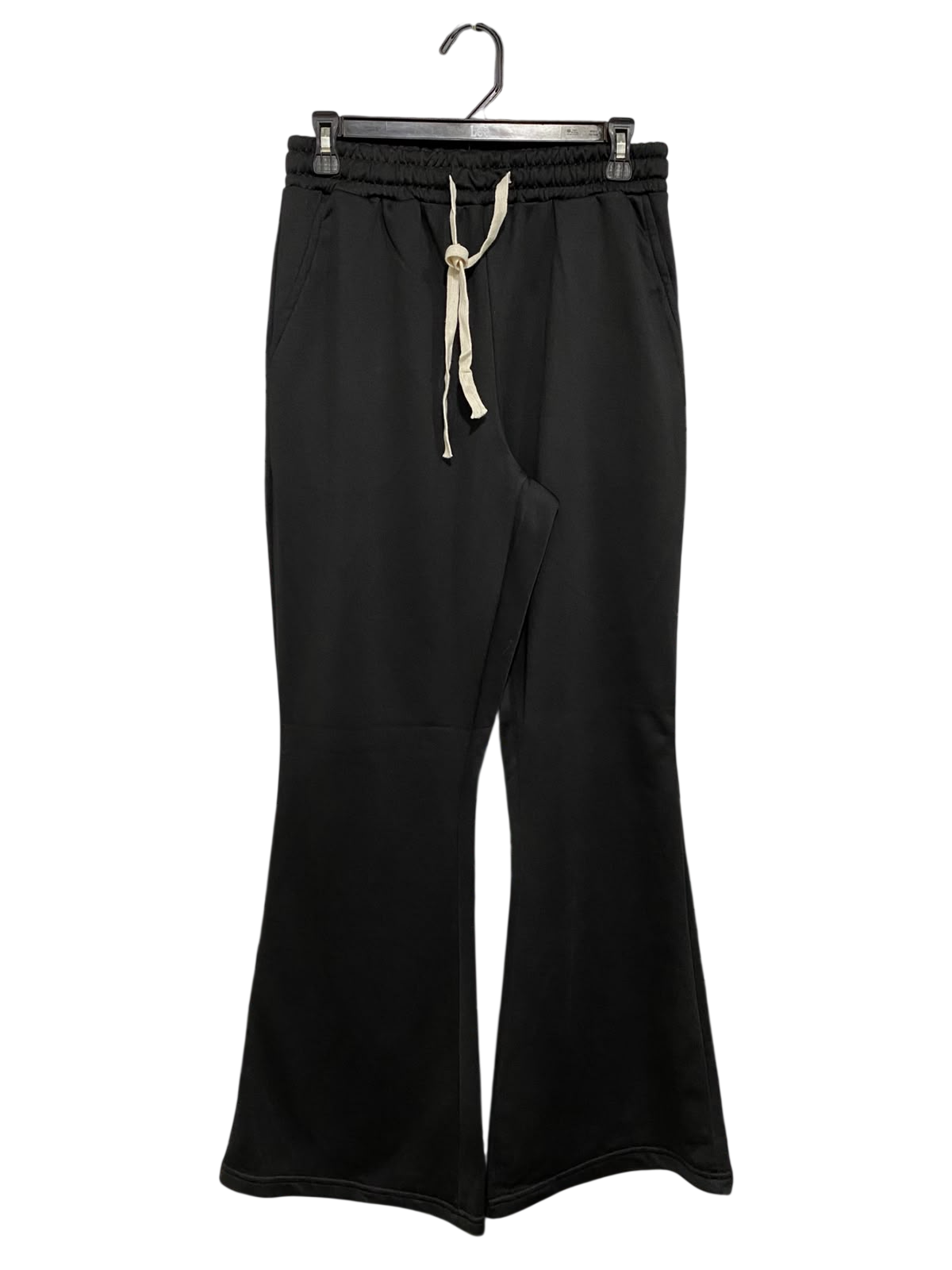 |S| WAIST 28| A62| BLACK FLARED DRAWSTRING TECHNICAL UTILITY PANTS