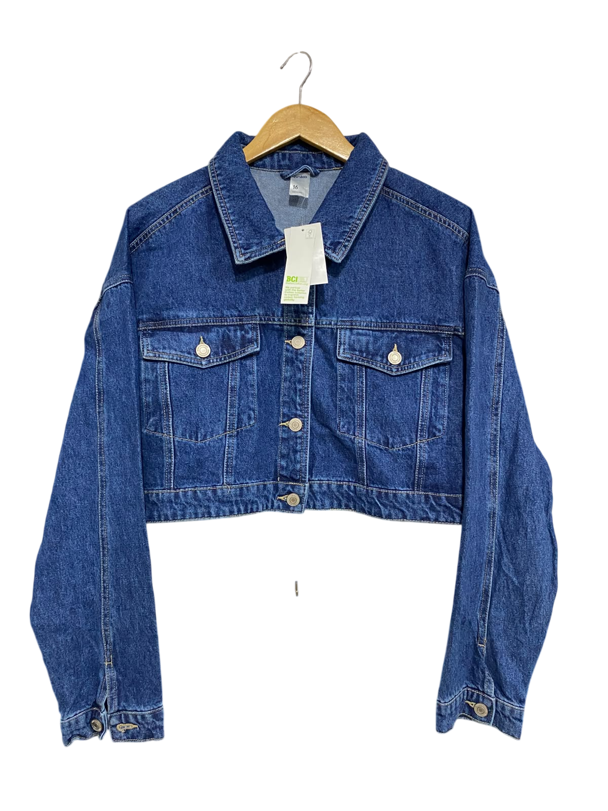 ANKO |L| BUST 23| A62| BLUE DENIM CROPPED TECHNICAL UTILITY JACKET