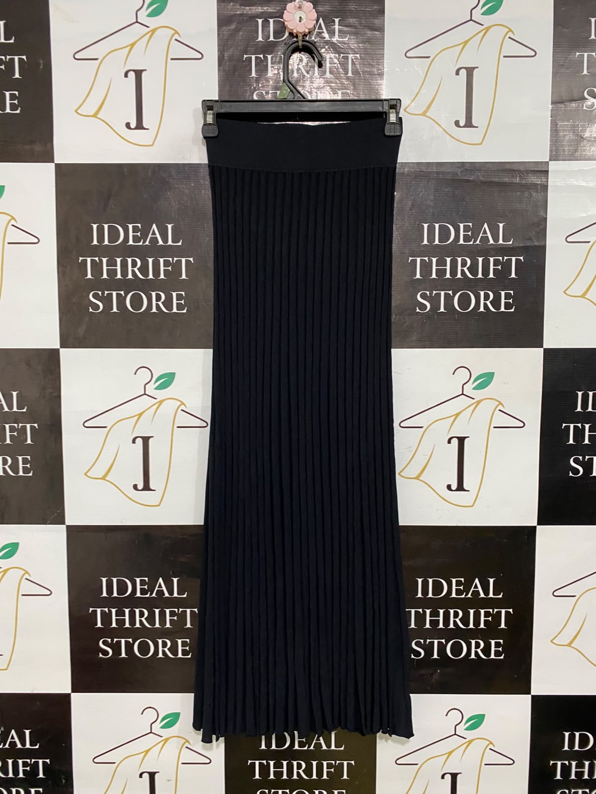 SCANLAN THEODORE |XS| WAIST 22| A62| BLACK PLEATED HIGH-WAISTED TECHNICAL UTILITY MAXI SKIRT