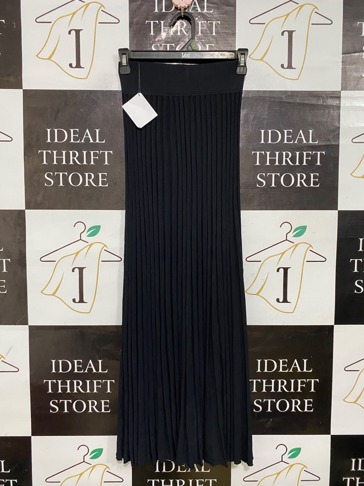 SCANLAN THEODORE |XS| WAIST 22| A62| BLACK PLEATED HIGH-WAISTED TECHNICAL UTILITY MAXI SKIRT