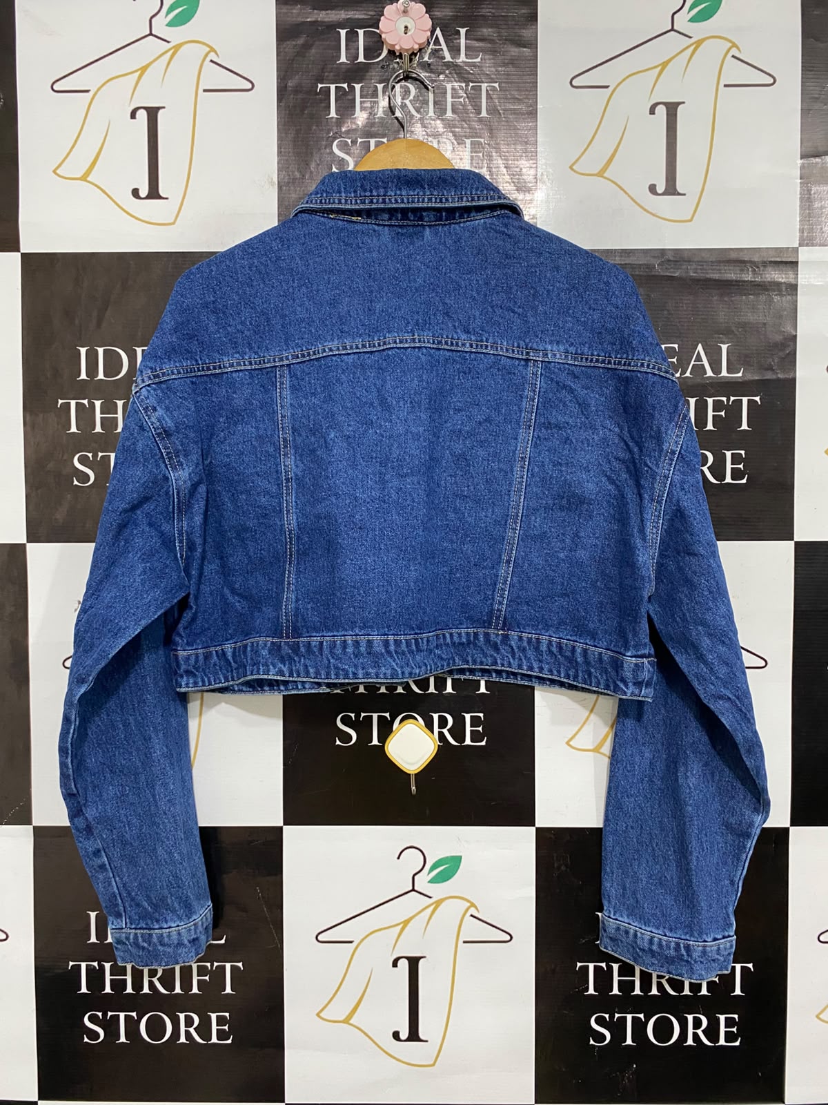 ANKO |L| BUST 23| A62| BLUE DENIM CROPPED TECHNICAL UTILITY JACKET