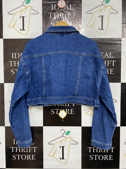 ANKO |L| BUST 23| A62| BLUE DENIM CROPPED TECHNICAL UTILITY JACKET