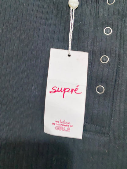 SUPRE |M| BUST 15| A62| BLACK SNAP-PLACKET LONG-SLEEVE TECHNICAL UTILITY DRESS