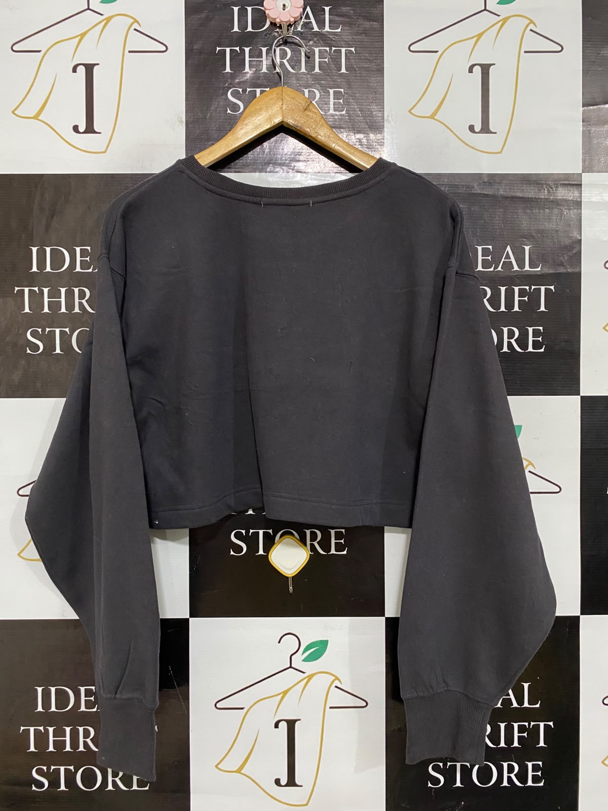SUPRE |M| BUST 22| A62| DARK GREY CROPPED CREWNECK TECHNICAL UTILITY SWEATSHIRT