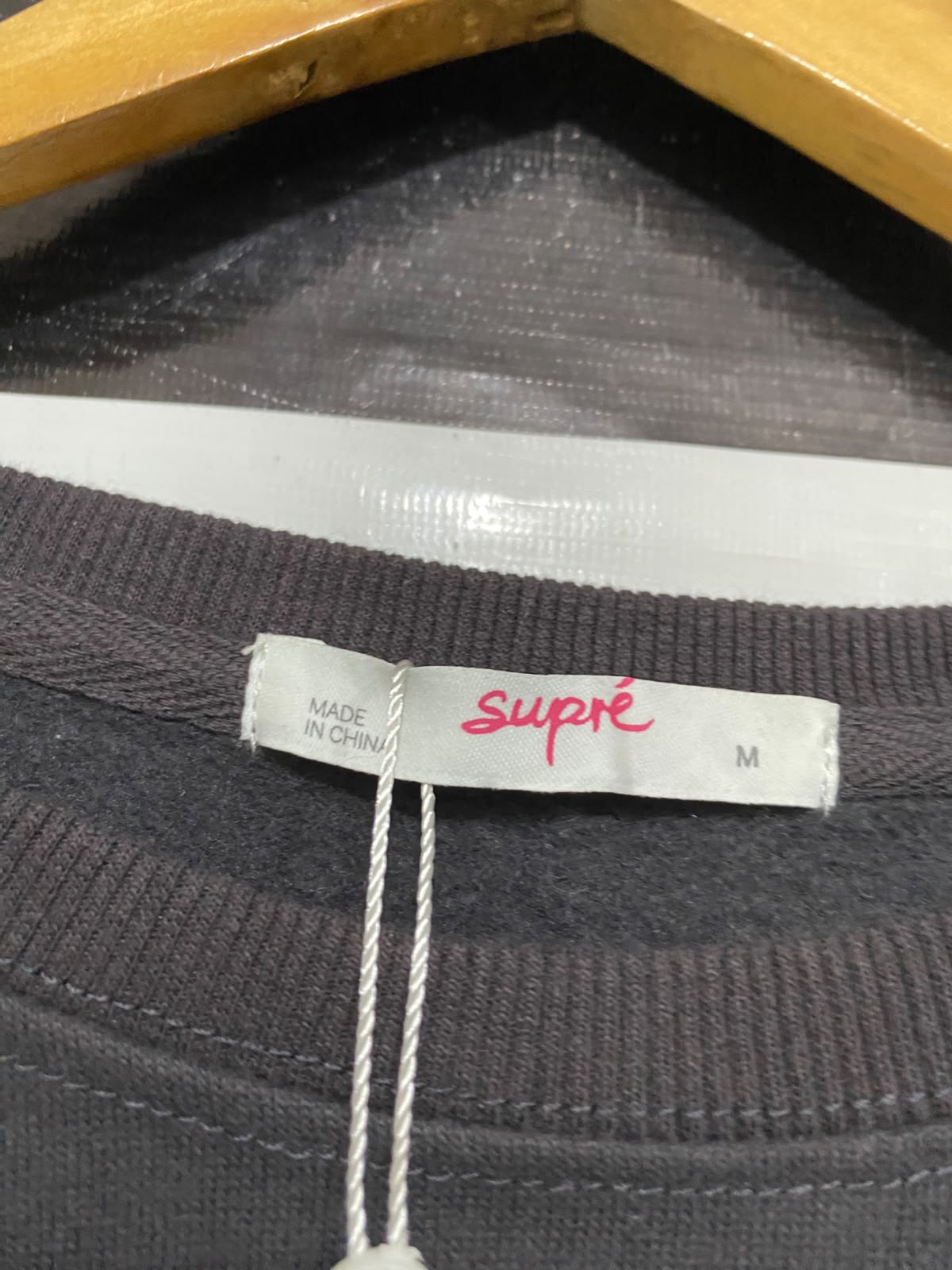 SUPRE |M| BUST 22| A62| DARK GREY CROPPED CREWNECK TECHNICAL UTILITY SWEATSHIRT