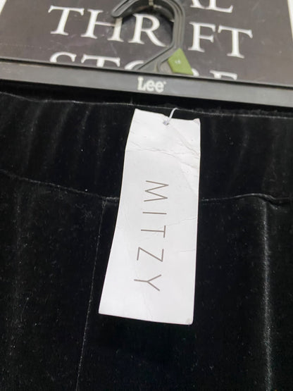 MITZY |XL| WAIST 36| A62| BLACK VELVET WIDE-LEG TECHNICAL UTILITY PANTS