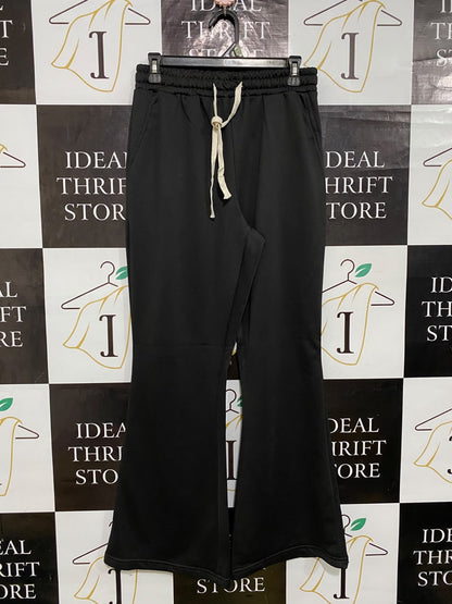 |S| WAIST 28| A62| BLACK FLARED DRAWSTRING TECHNICAL UTILITY PANTS