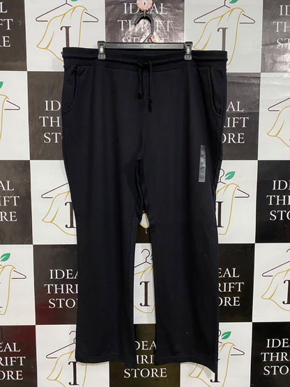 PAPAYA |XXL| WAIST 40| A62| BLACK DRAWSTRING-WAIST TECHNICAL UTILITY WIDE-LEG PANTS