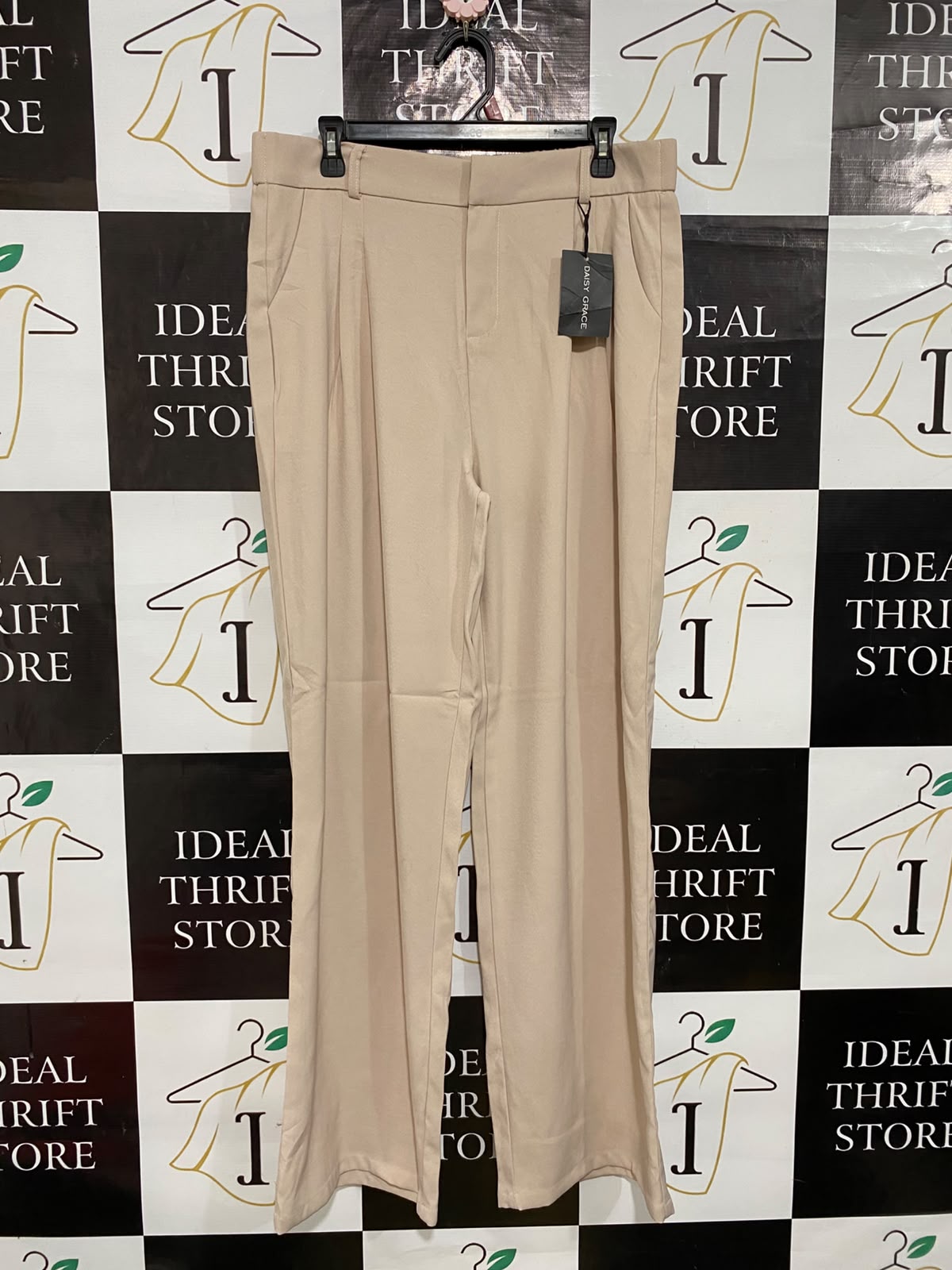 DAISY GRACE |XL| WAIST 36| A62| DAISY GRACE BEIGE TAILORED TECHNICAL UTILITY PANTS