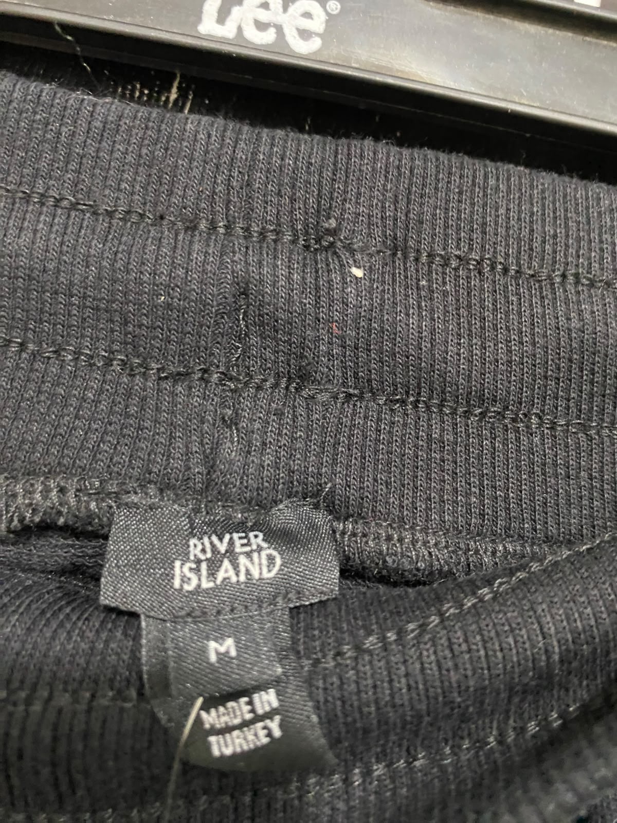 RIVER ISLAND |M| WAIST 30| A62| BLACK AND ANIMAL-PRINT STRIPE TECHNICAL UTILITY JOGGERS
