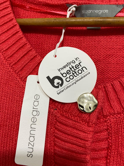 SUZANNEGRAE |XL| BUST 23| A62| RED GOLD-BUTTON CREWNECK TECHNICAL UTILITY VEST