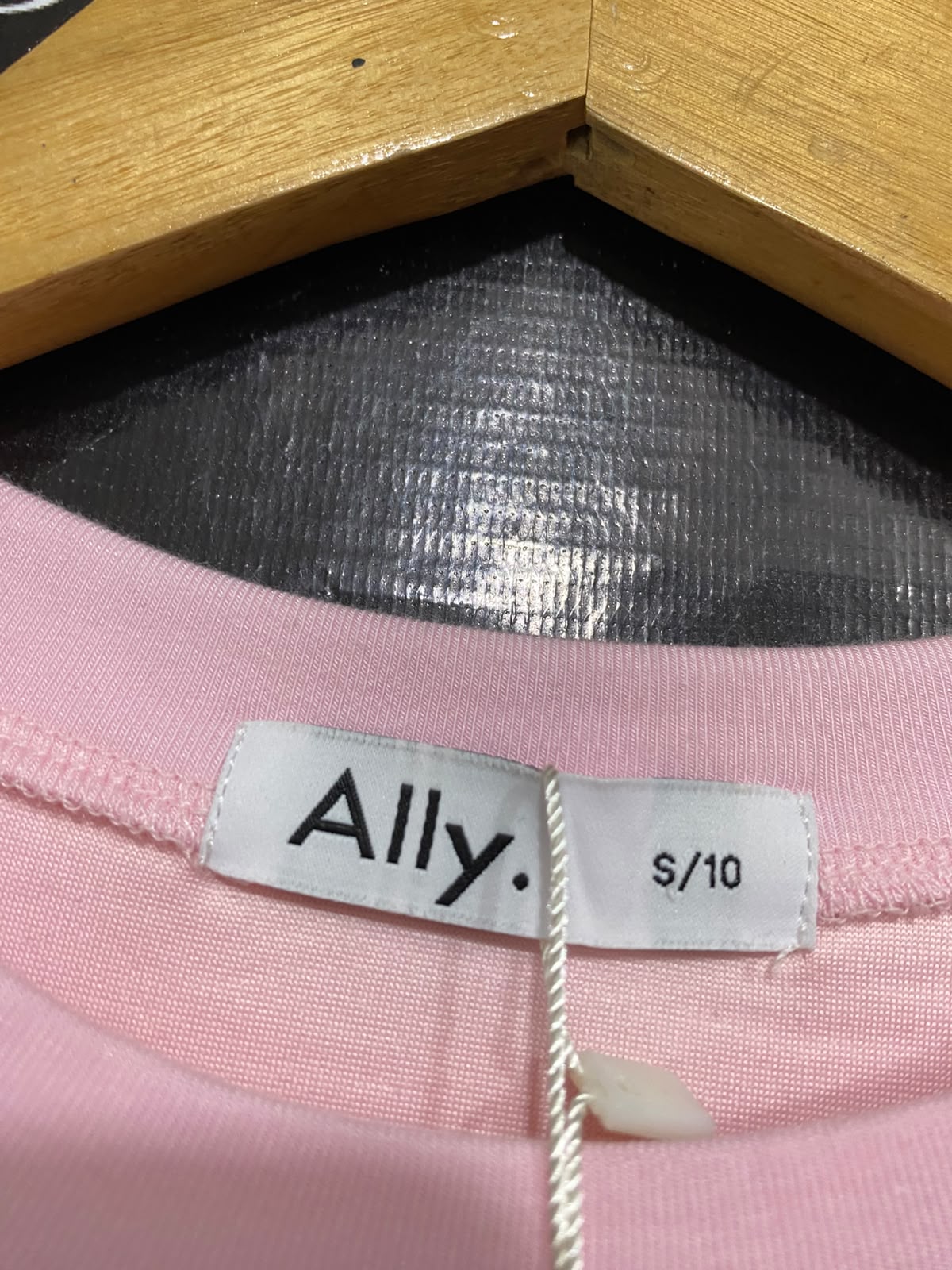 ALLY |S| BUST 14| A62| LIGHT PINK CREWNECK SHORT-SLEEVE TECHNICAL UTILITY MINI DRESS