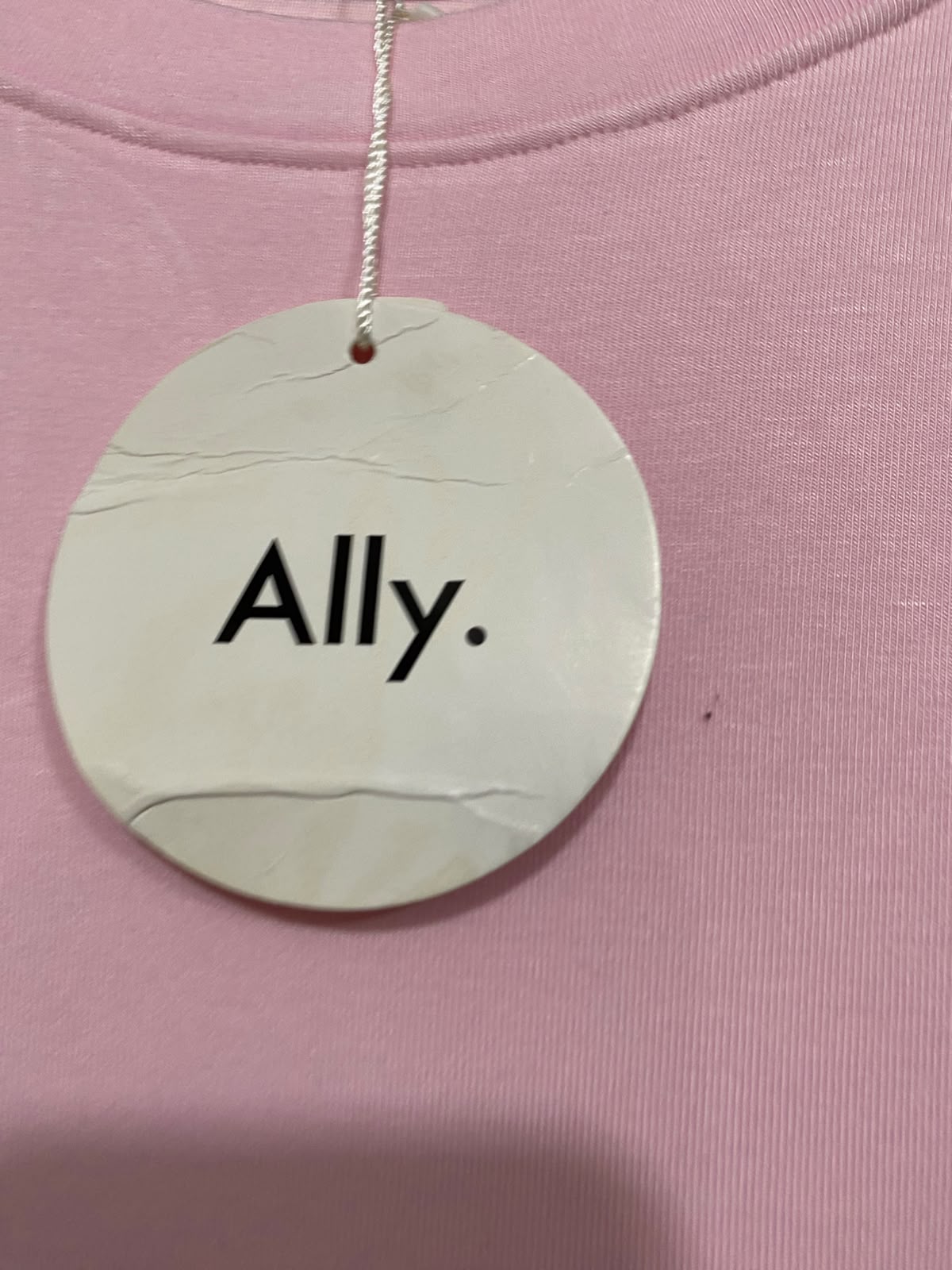 ALLY |S| BUST 14| A62| LIGHT PINK CREWNECK SHORT-SLEEVE TECHNICAL UTILITY MINI DRESS