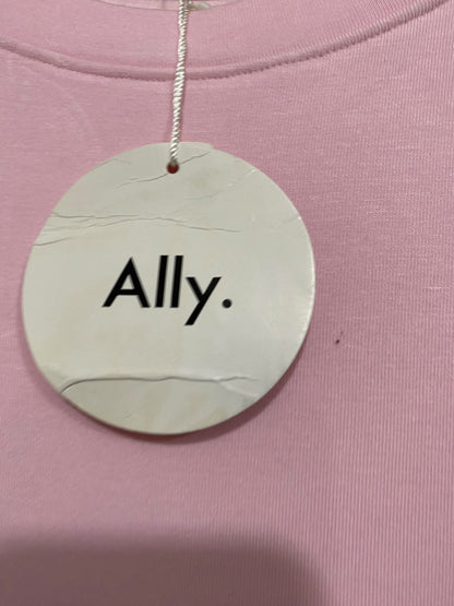 ALLY |S| BUST 14| A62| LIGHT PINK CREWNECK SHORT-SLEEVE TECHNICAL UTILITY MINI DRESS