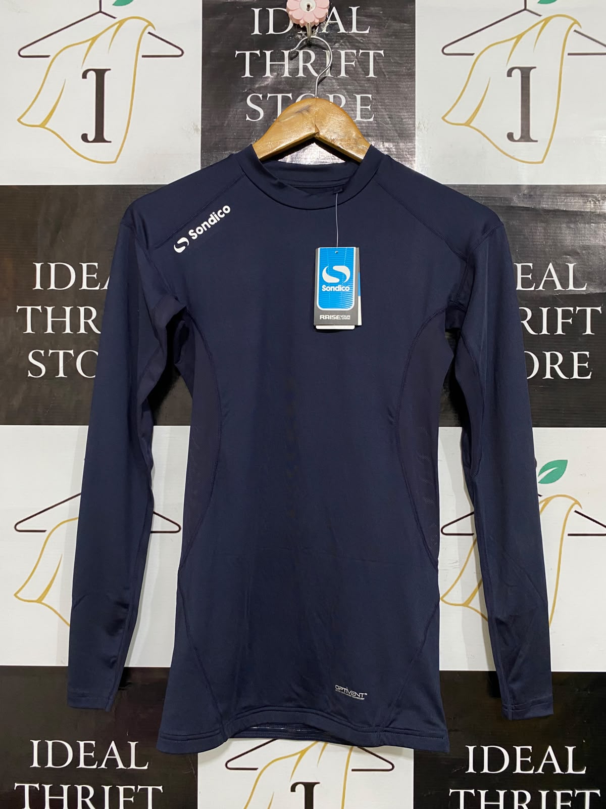 SONDICO |S| BUST 14| A62| NAVY LONG-SLEEVE CREWNECK TECHNICAL UTILITY BASELAYER TOP