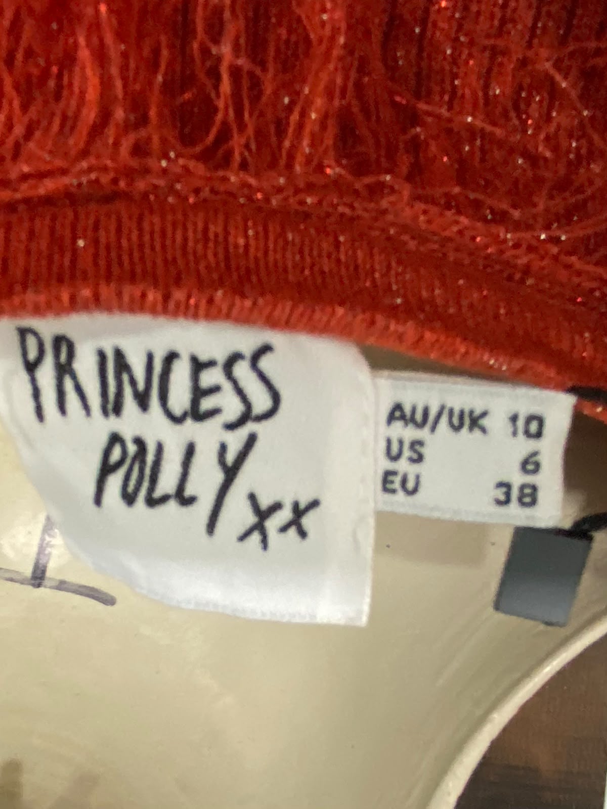 PRINCESS POLLY |S| A61| RED TIE-FRONT KNIT TOP AND SKIRT SET